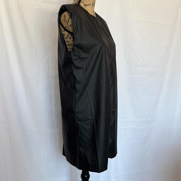 🎉HP🎉 Black Matte Vegan Leather Sheath Mini Dress - Picture 6 of 10